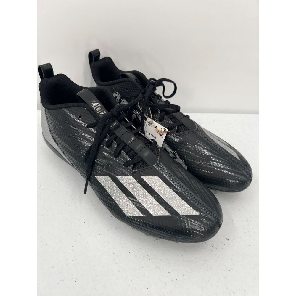 Adidas Adizero Men Size 12 Black And Silver Spark Football Cleats